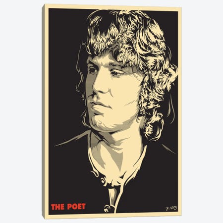 The Poet: Jim Morrison Canvas Print #JBD61} by Joshua Budich Canvas Print