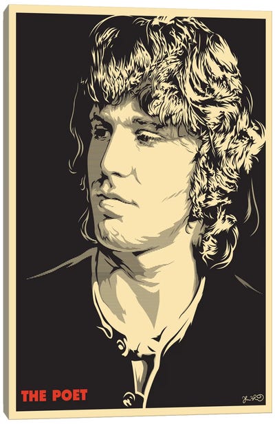 The Poet: Jim Morrison Canvas Art Print - Jim Morrison