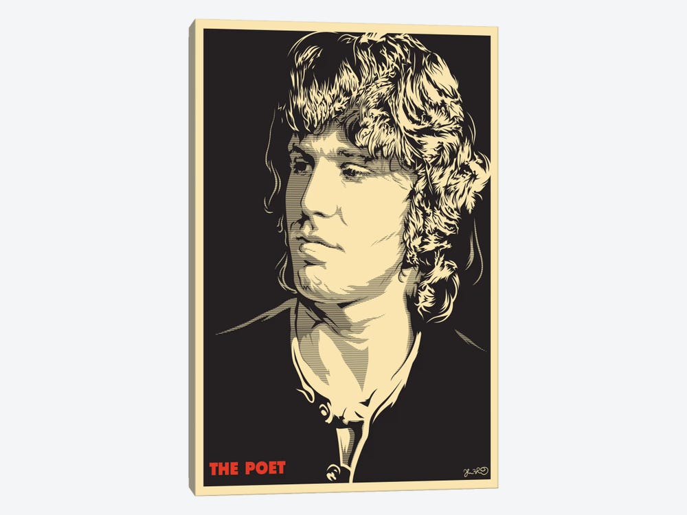 The Poet: Jim Morrison by Joshua Budich 1-piece Canvas Print