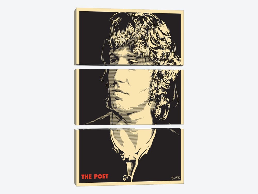 The Poet: Jim Morrison by Joshua Budich 3-piece Canvas Art Print