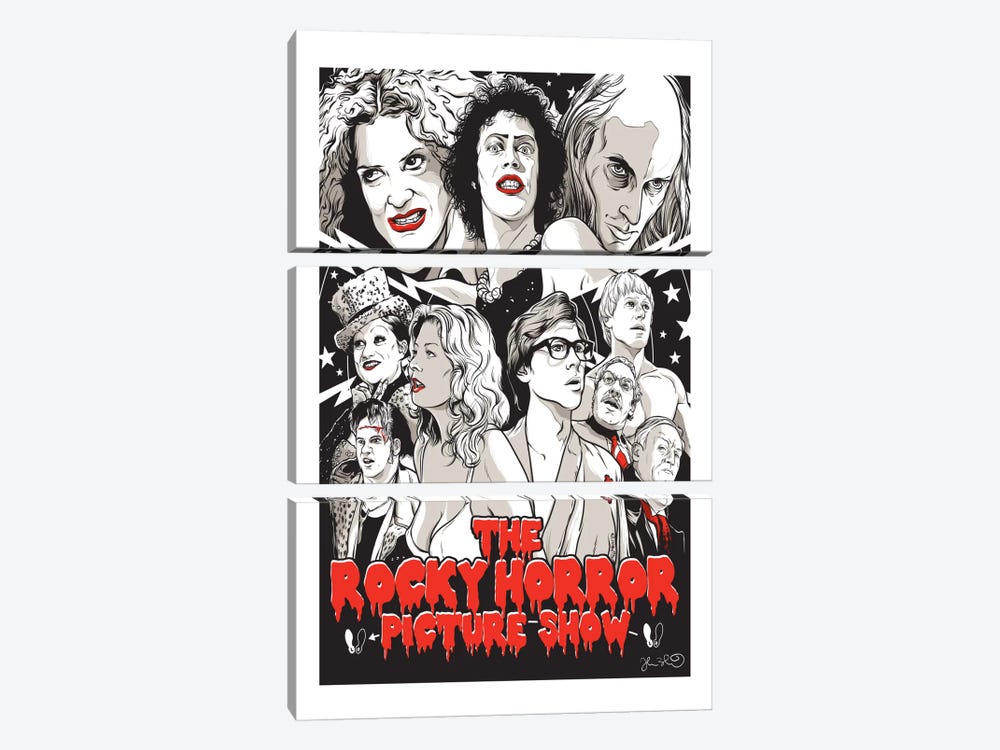The Rocky Horror Picture Show by Joshua Budich 3-piece Canvas Wall Art