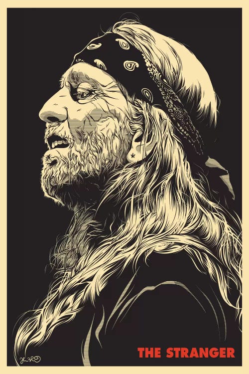 The Stranger: Willie Nelson by Joshua Budich wall art