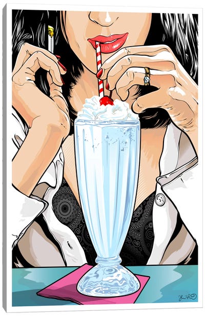 Pulp Fiction: Mia Wallace Canvas Art Print - Food & Drink Posters
