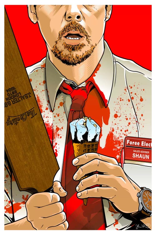 Shaun Of The Dead by Joshua Budich wall art