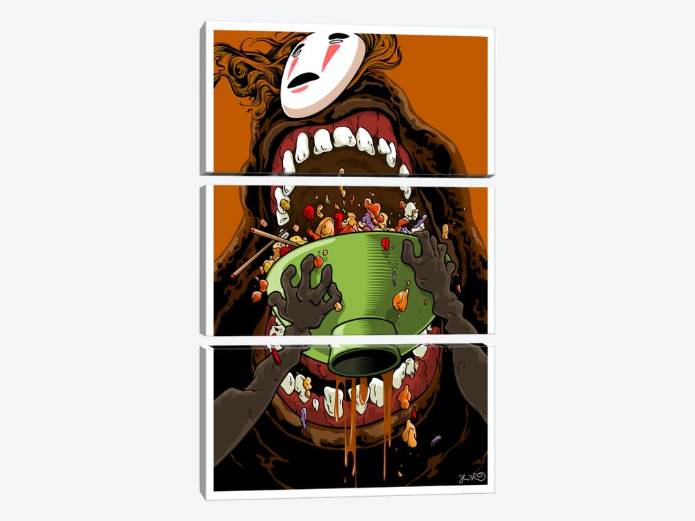 Spirited Away: No Face by Joshua Budich 3-piece Canvas Print