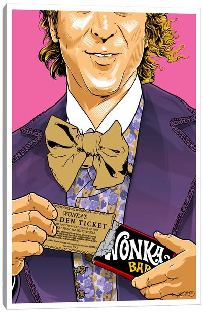 Willy Wonka Canvas Art Print - Comedians