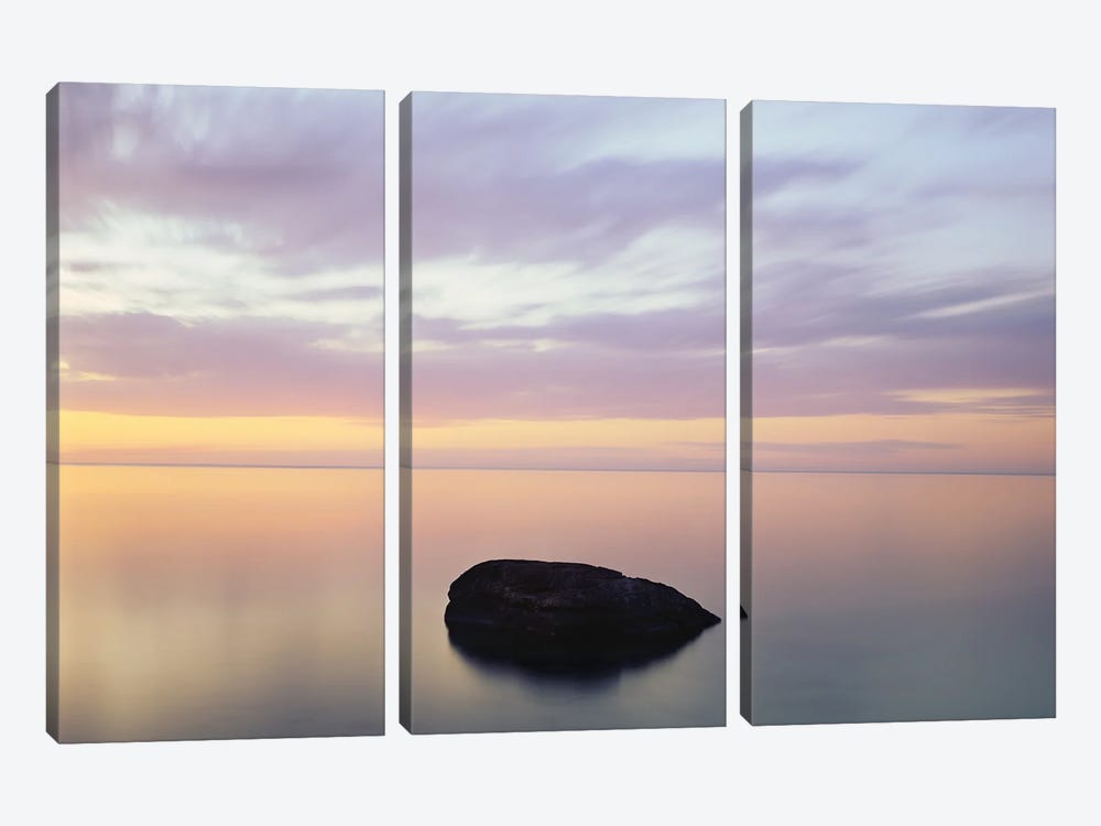 Rock At Sunset by Jim Becia 3-piece Canvas Artwork