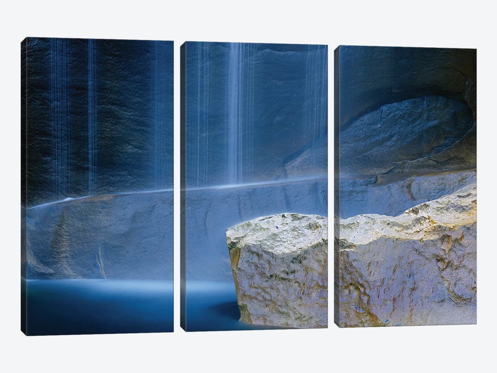 Base Of Vernal Falls by Jim Becia 3-piece Canvas Wall Art