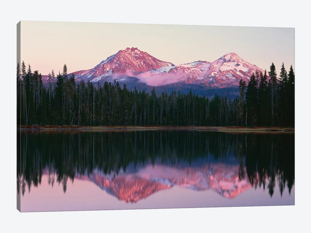 OR, Willamette NF. North and Middle Sister, with first snow of autumn by John Barger 1-piece Art Print