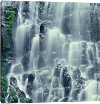 Oregon. Mount Hood NF, Mount Hood Wilderness, Ramona Falls is formed by a small creek Canvas Art Print - Cascade Range Art