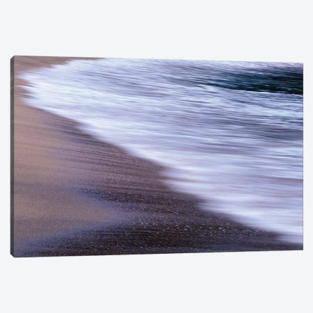 USA, Oregon, Shore Acres State Park. Waves and beach sand. Canvas Print #JBG31} by John Barger Art Print