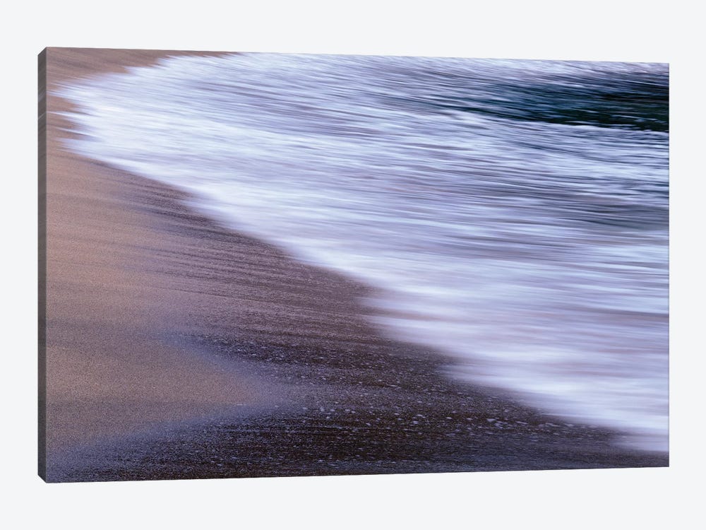 USA, Oregon, Shore Acres State Park. Waves and beach sand. by John Barger 1-piece Canvas Artwork