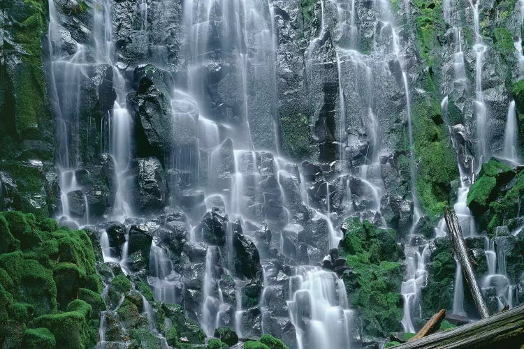 OR, Mount Hood NF. Mount Hood Wilderness, Ramona Falls is formed by a small creek by John Barger wall art