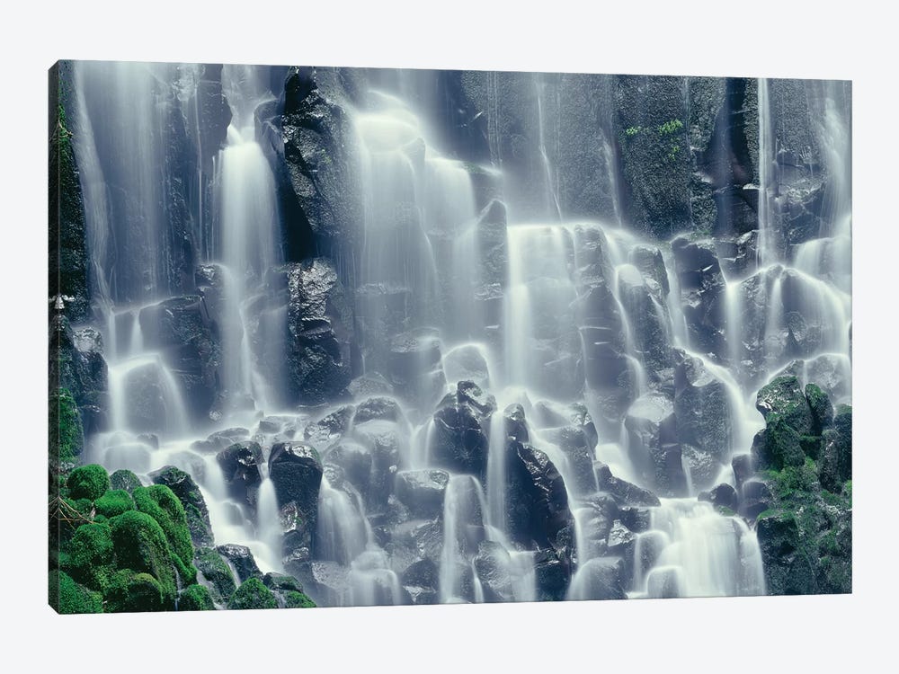OR, Mount Hood NF. Mount Hood Wilderness, Ramona Falls is formed by a small creek 1-piece Art Print