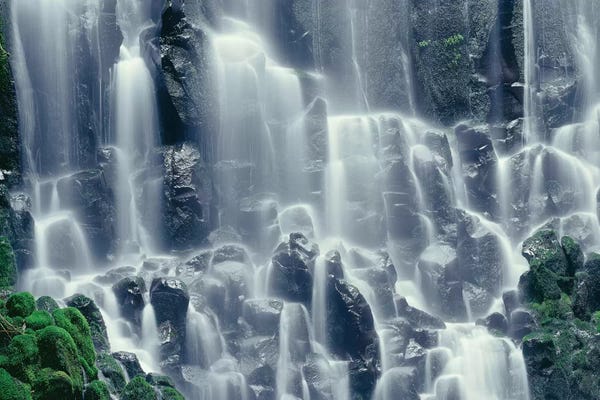 Oregon: OR, Mount Hood NF. Mount Hood Wilderness, Ramona Falls is formed by a small creek by John Barger