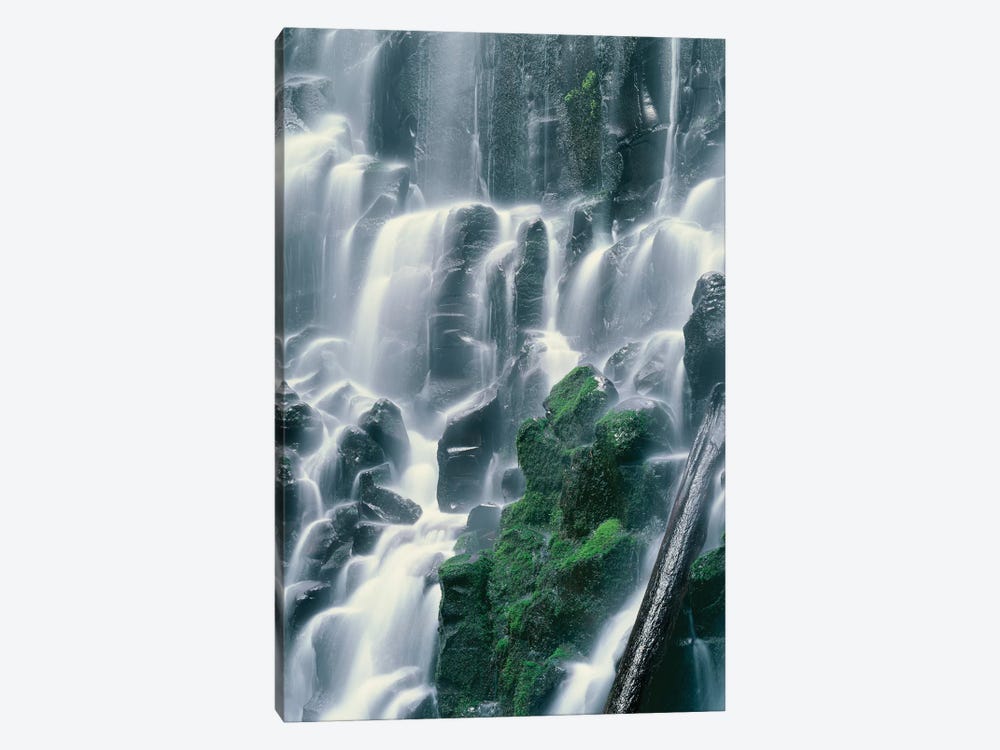 OR, Mount Hood NF. Mount Hood Wilderness, Ramona Falls is formed by a small creek by John Barger 1-piece Canvas Wall Art