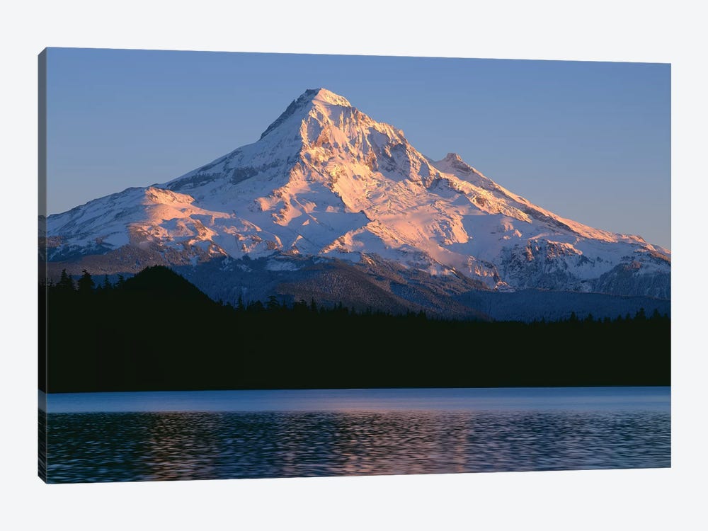 OR, Mount Hood NF. Sunset light on north side of Mount Hood with first snow of autumn by John Barger 1-piece Art Print