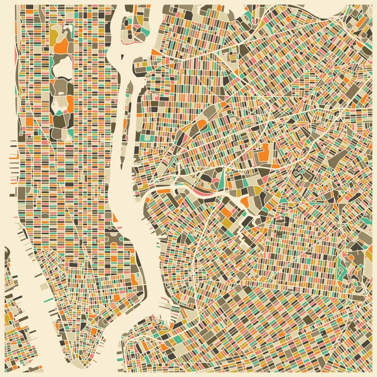 Abstract City Map of New York City