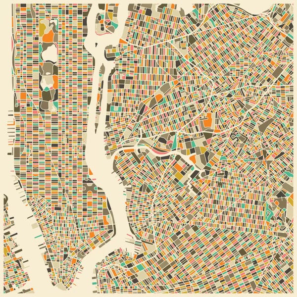 Abstract City Map of New York City