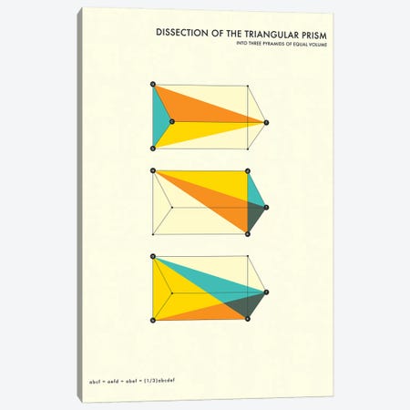 Dissection Of The Triangular Prism Canvas Print #JBL124} by Jazzberry Blue Canvas Print