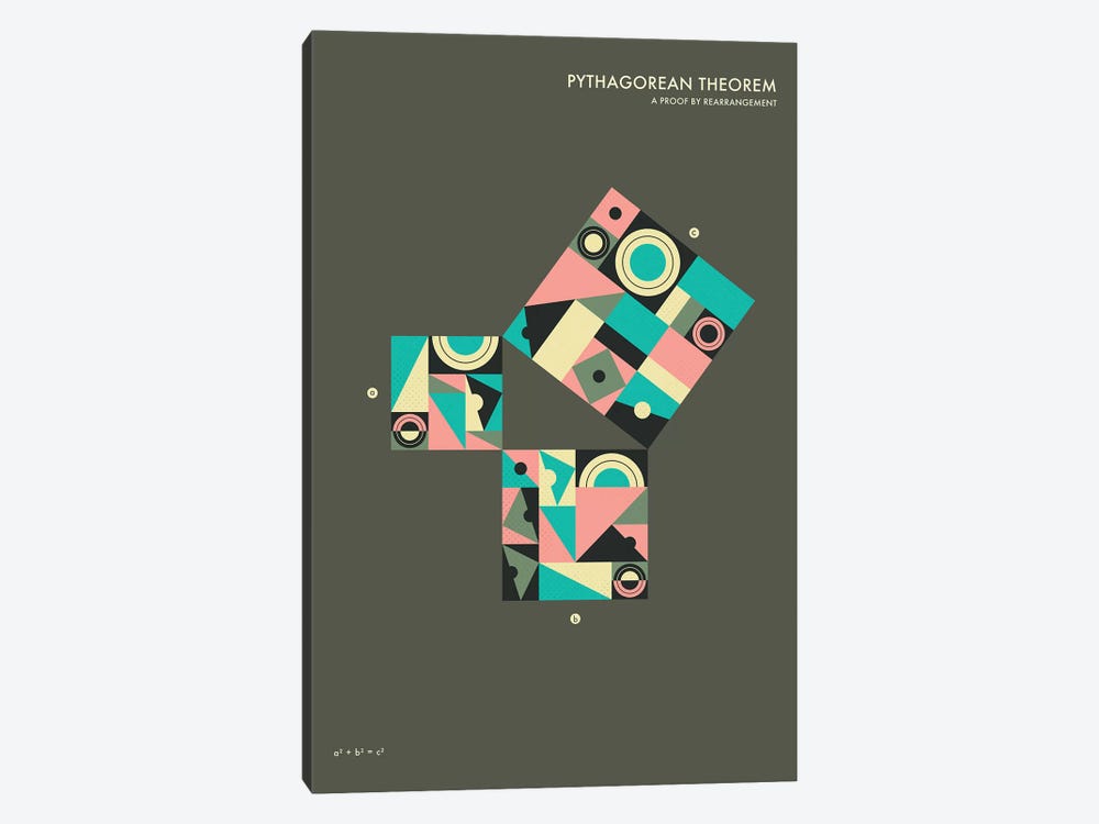 Pythagorean Theorem Proof V by Jazzberry Blue 1-piece Canvas Print