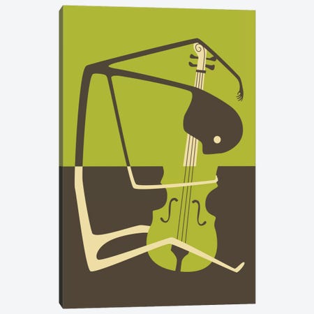 Blues' Cello Canvas Print #JBL12} by Jazzberry Blue Canvas Art