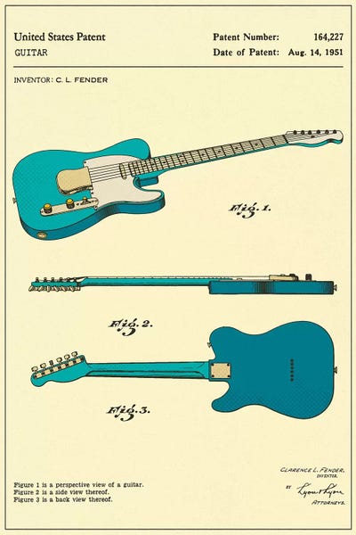 Jazzberry Blue: C.L. Fender Guitar Patent by Jazzberry Blue
