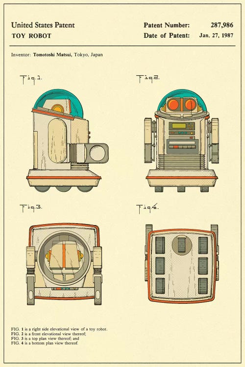 Tomotoshi Matsui (Tomy Kogyo, Inc.) Toy Robot ("Omnibot") Patent