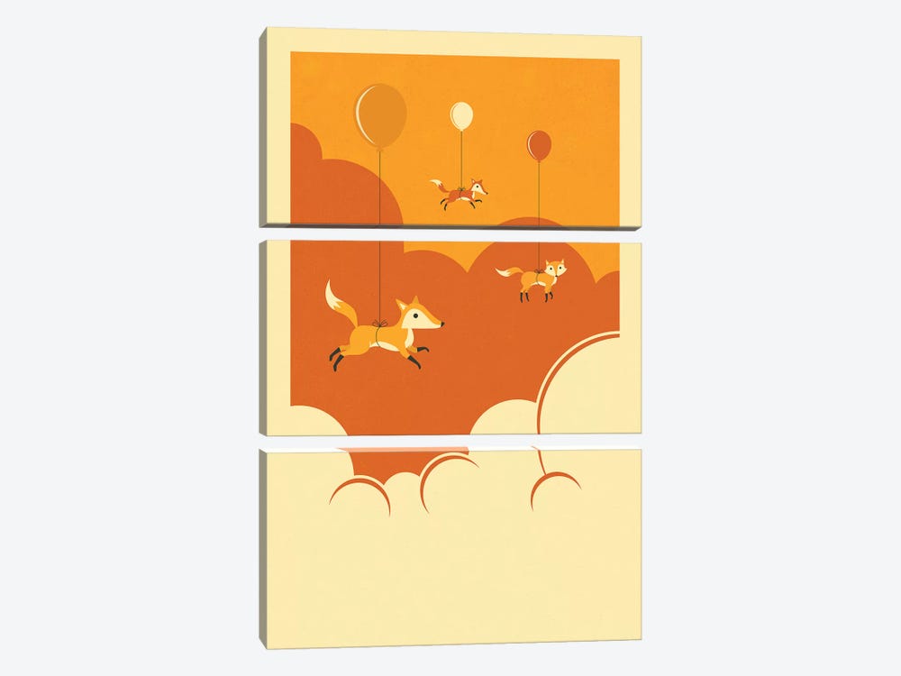 Flock Of Foxes by Jazzberry Blue 3-piece Canvas Artwork