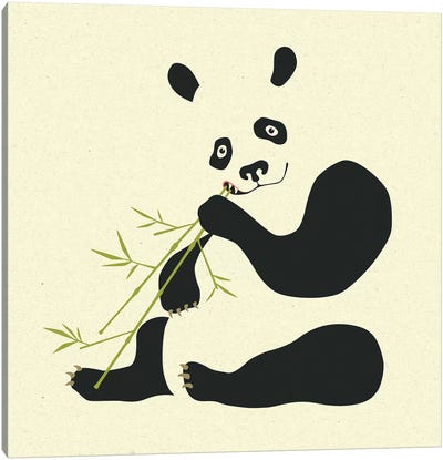 Panda II Canvas Art Print - Bamboo Art