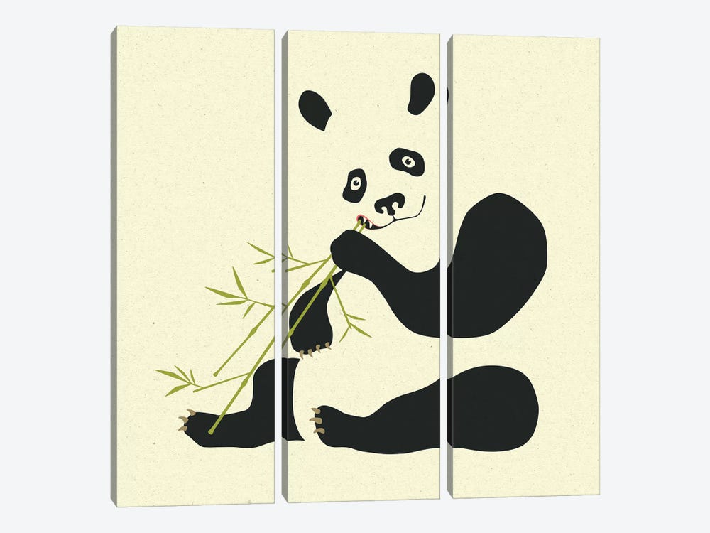 Panda II by Jazzberry Blue 3-piece Canvas Print