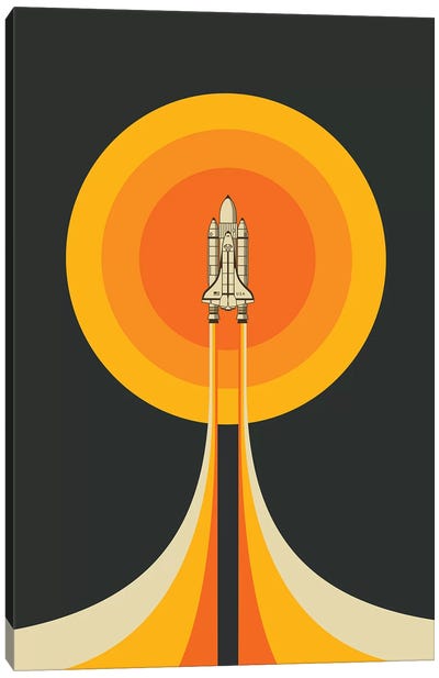 Upward Canvas Art Print - Space Shuttle Art