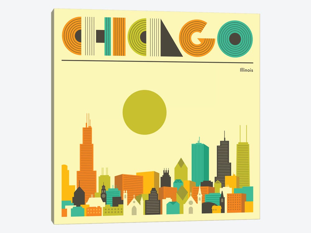 Chicago Skyline I by Jazzberry Blue 1-piece Canvas Art
