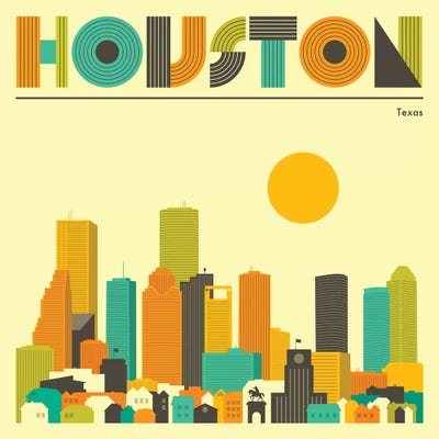 Houston Skyline II by Jazzberry Blue art print