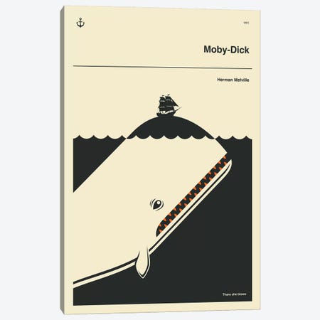 Moby Dick Canvas Print #JBL229} by Jazzberry Blue Canvas Art Print