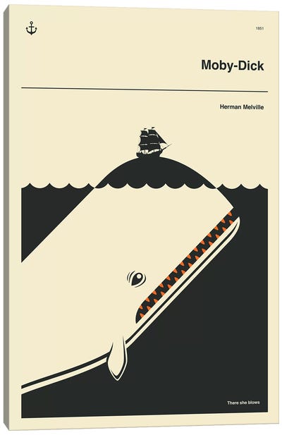 Moby Dick Canvas Art Print - Novels & Scripts