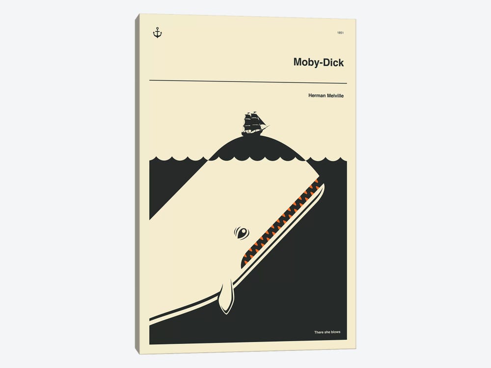 Moby Dick by Jazzberry Blue 1-piece Canvas Print