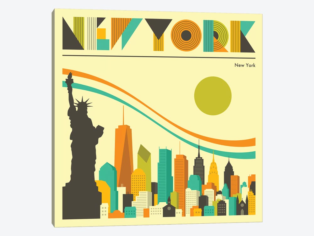 New York Skyline I by Jazzberry Blue 1-piece Canvas Print