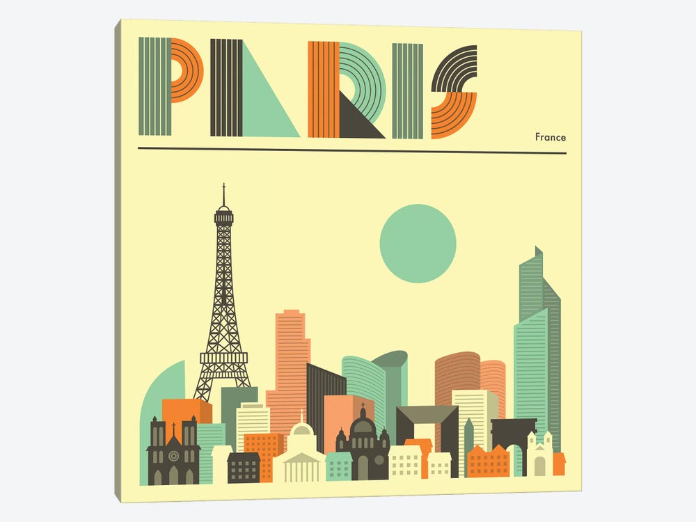 Paris Skyline I by Jazzberry Blue 1-piece Art Print