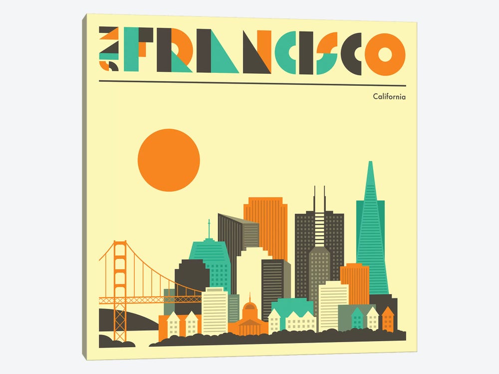 San Francisco Skyline I by Jazzberry Blue 1-piece Canvas Print