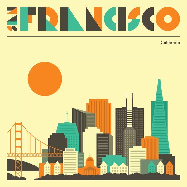 San Francisco: San Francisco Skyline I by Jazzberry Blue