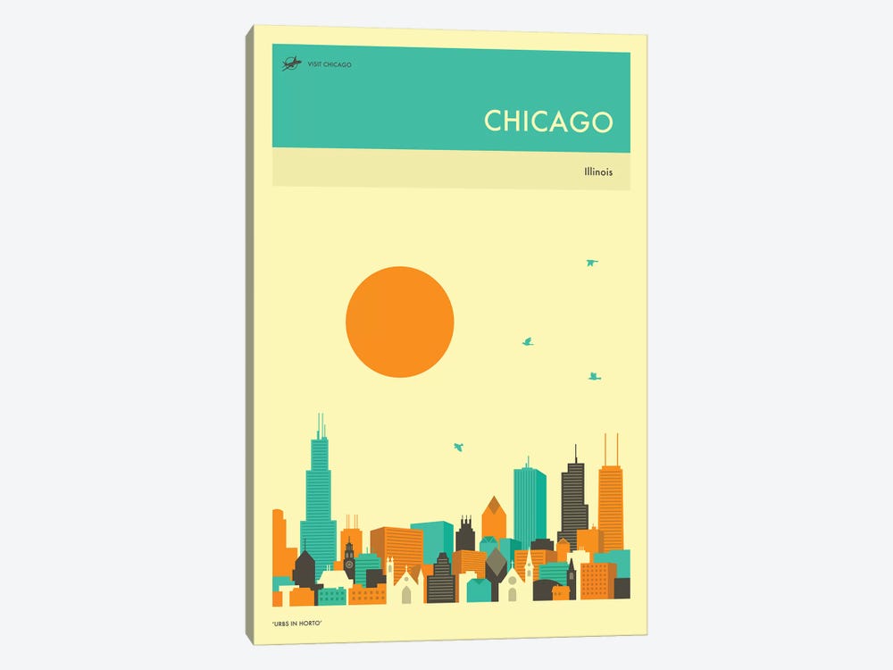 Chicago Skyline II by Jazzberry Blue 1-piece Art Print