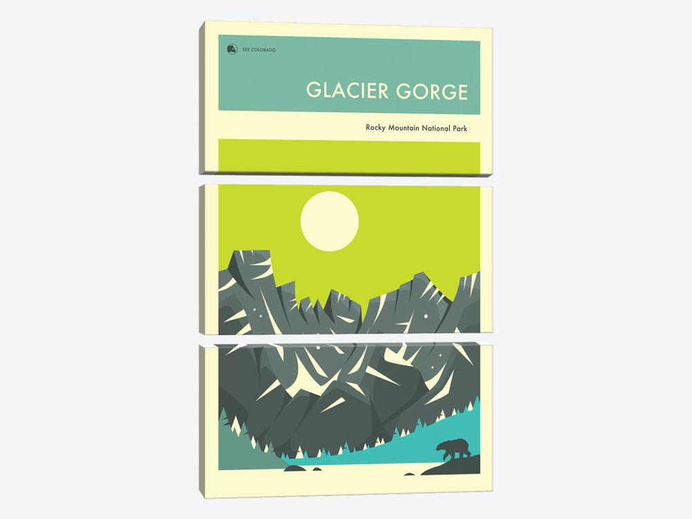 Glacier Gorge I by Jazzberry Blue 3-piece Canvas Print