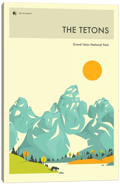 Grand Teton II Canvas Art Print - Scenic & Nature Typography