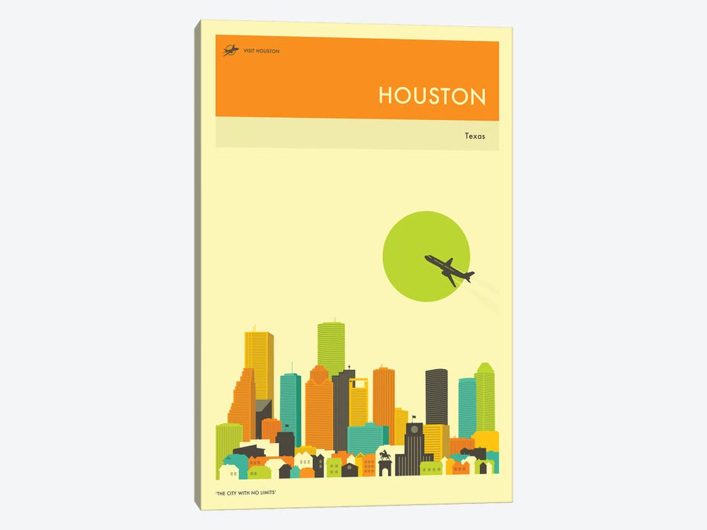 Houston Skyline III by Jazzberry Blue 1-piece Canvas Print