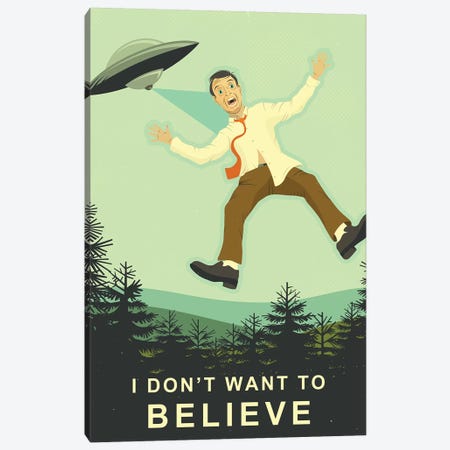 I Don't Want To Believe Canvas Print #JBL262} by Jazzberry Blue Canvas Print