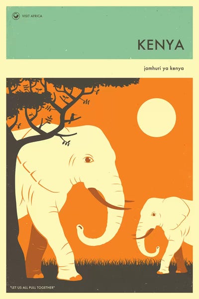 Elephants: Kenya II by Jazzberry Blue