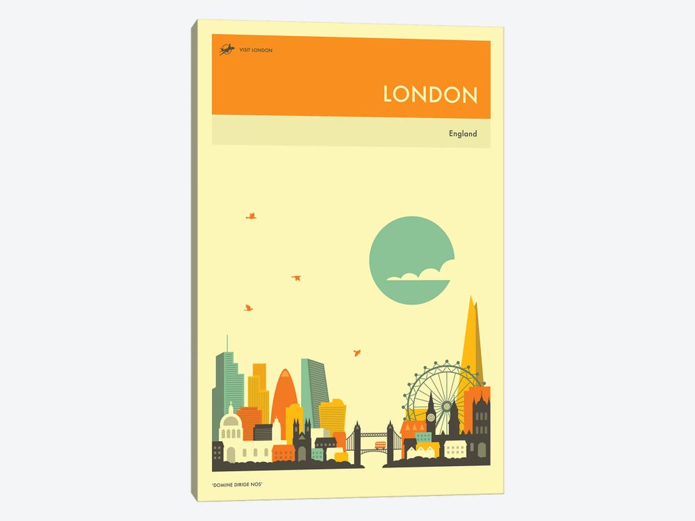 London Skyline II by Jazzberry Blue 1-piece Canvas Art Print