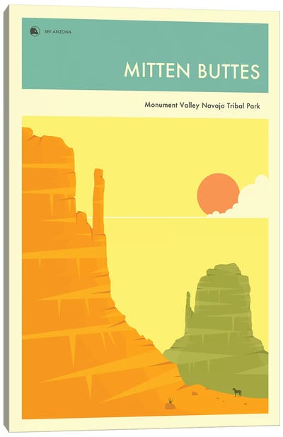Monument Valley II Canvas Art Print - Jazzberry Blue