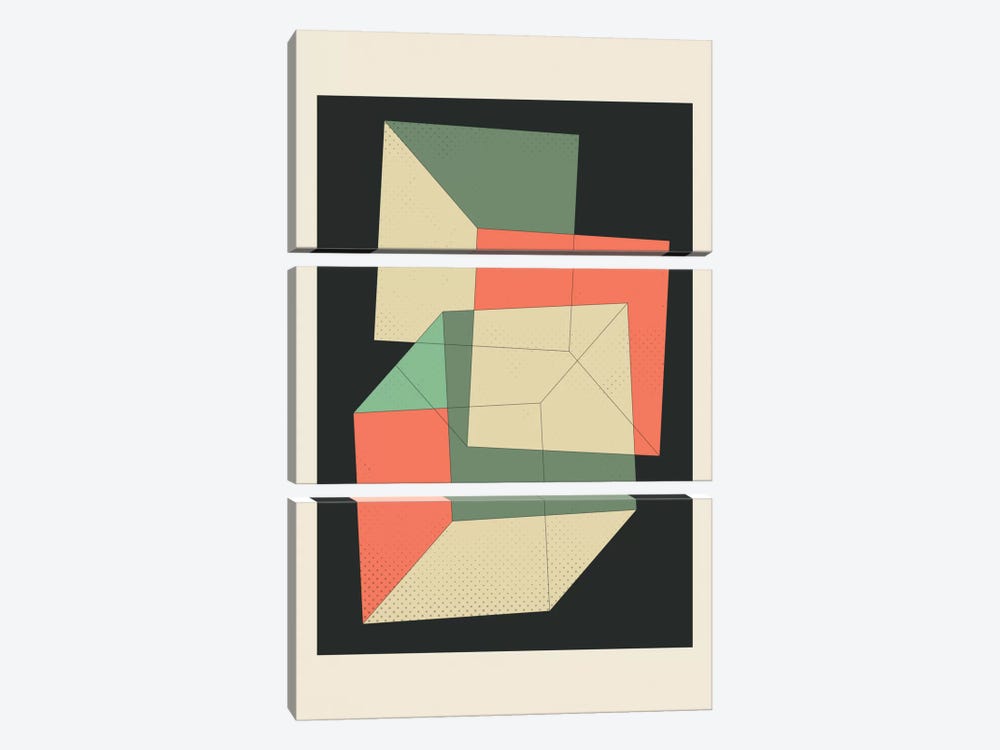 Cubes IV by Jazzberry Blue 3-piece Art Print